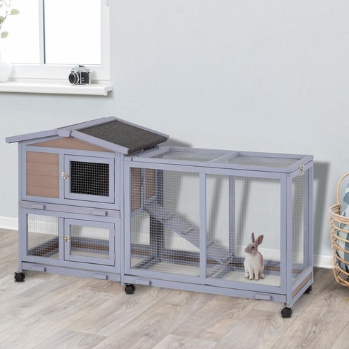 Wood rabbit hutch cage - hutch,